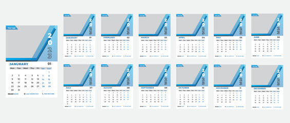 New Year Calendar 2023 Design Template