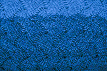 Organic knitting background with macro weave threads.