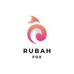 playful fox logo design template