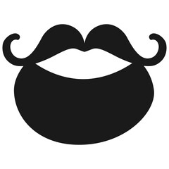 Beard and moustache silhouette.