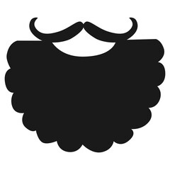 Beard and moustache silhouette.
