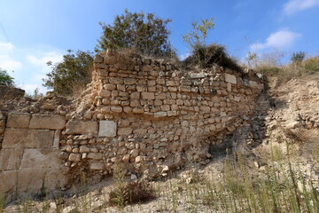 Wall of an ancient fortress in northern Israel.