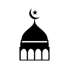 Mosque icon vector logo design template