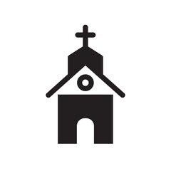 Church icon vector logo design template