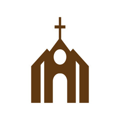 Church icon vector logo design template