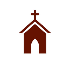 Church icon vector logo design template