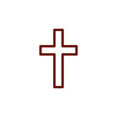 Christian cross icon vector logo design template