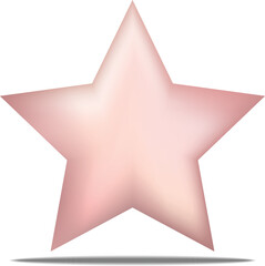 pink star on white background