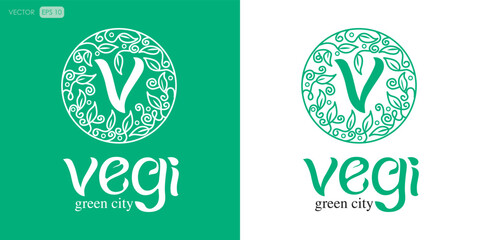 Abstract Elegant Logo Design, V Letter Logo
