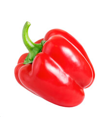 Red bell pepper isolated on white background