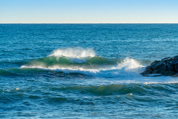 Naklejka premium Sea and wave