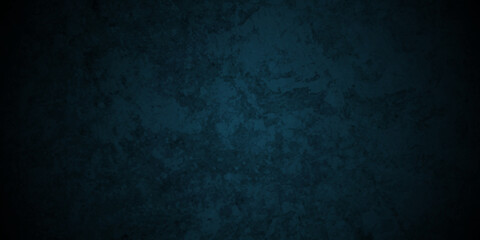 Dark black and blue stone concrete grunge wall texture and backdrop background anthracite panorama. Panorama dark black or blue slate background or texture.	