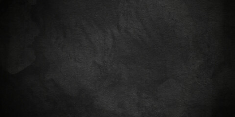 Dark black and white stone concrete grunge wall texture and backdrop background anthracite panorama. Panorama dark black or black slate background or texture.