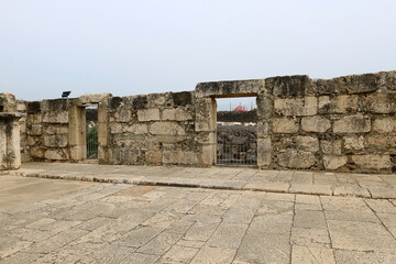 Wall of an ancient fortress in northern Israel.