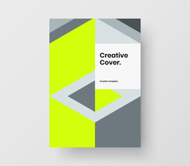 Amazing leaflet design vector layout. Creative geometric pattern pamphlet concept.