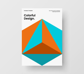 Simple geometric shapes book cover concept. Minimalistic flyer A4 vector design illustration.