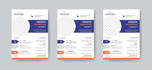 Obraz premium Creative corporate business brochure template. Corporate business flyer template.