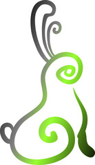 Fototapeta premium silhouette of a hare for logo