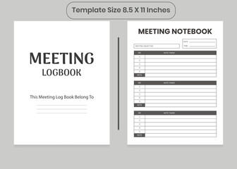 KDP Meeting Log Book for Interior