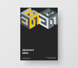 Amazing geometric shapes leaflet concept. Modern banner A4 design vector layout.