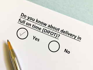Questionnaire about procurement