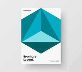 Colorful brochure design vector illustration. Premium geometric shapes corporate identity layout.