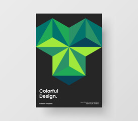 Original mosaic tiles postcard illustration. Multicolored corporate brochure design vector concept.