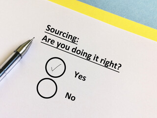 Questionnaire about procurement