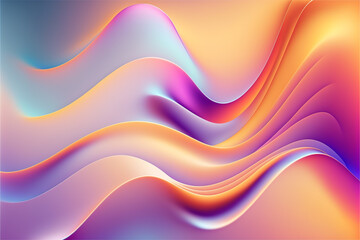 Obraz premium 抽象的な波のグラデーション Generative AI