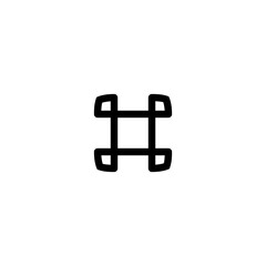 Command icon. Simple style computer technology poster background symbol. Command button. Command t-shirt printing. Vector for sticker.