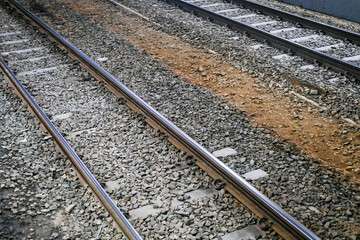 Fototapeta premium railway tracks, railroad tracks
