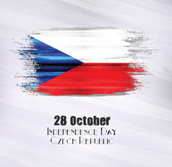Vector illustration of Czech Republic,28 October,Independence Day