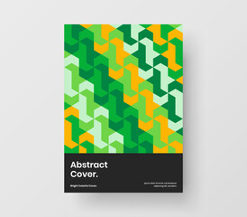 Fresh banner vector design illustration. Unique mosaic pattern annual report template.
