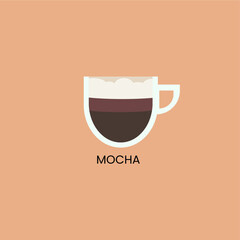 Delicious mocha icon. Drink vector illustration design
