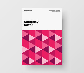 Original cover design vector concept. Clean geometric tiles booklet illustration.