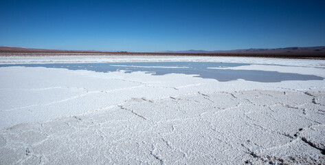 
Lagoon in the middle of the salt flat.