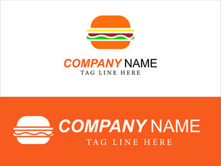 Art illustration icon design concept flat logo symbol emblem isolated vector of food burger