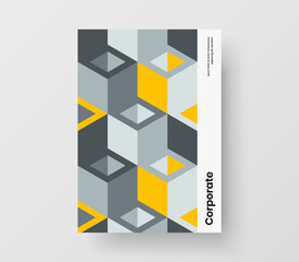 Modern geometric pattern placard template. Minimalistic corporate cover design vector illustration.