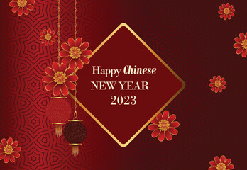 Chinese new year celebration background design template