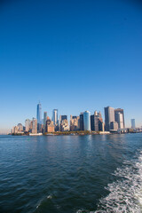 Obraz premium Manhattan Skyline from the Staten Island Ferry