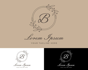 Letter B luxury premium logo.