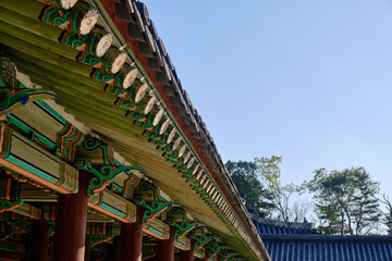 castle of emperor Changdeokgung Palace in Seoul, South Korea