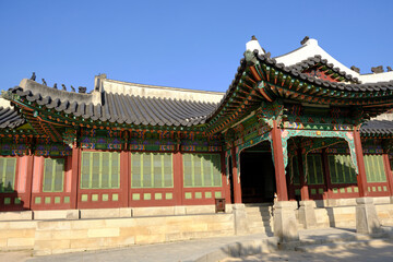 Naklejka premium castle of emperor Changdeokgung Palace in Seoul, South Korea