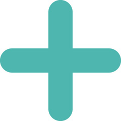 Obraz premium Plus symbol for business or studies in bluish turquoise