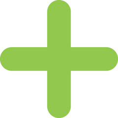 Plus symbol for business or studies in yellow green