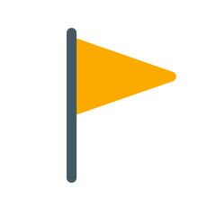 Destination flag. Goal icon. Vector.