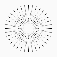Obraz premium radial Halftone pattern background. Abstract concentric dotted backdrop. Halftone design element for various purposes.