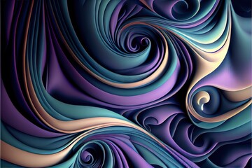 Fototapeta na wymiar Abstract fractal background. AI generated art illustration. 