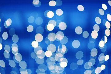 Colorful blur bokeh lights on christmas night.