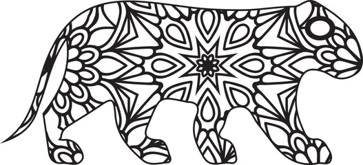 Animal Mandala Coloring Page For Adult